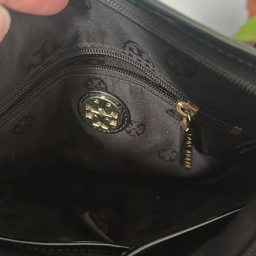 Tory Burch black nylon crossbody bag!